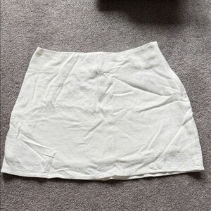Princess Polly White Mini linen Skirt